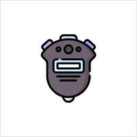 A black and purple icon of a radio vector