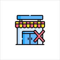 A store with a cross on it vector