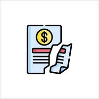 A dollar sign icon on a document vector