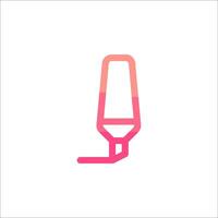 A pink and red ice cream stick icon vector