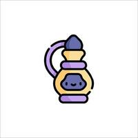 A cartoon character holding a bottle of oil vector