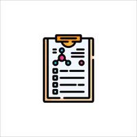 A clipboard with a checklist on it vector