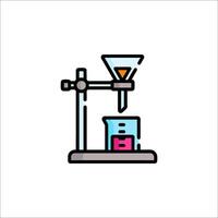 A laboratory test tube with a liquid in it vector