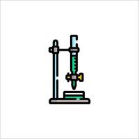 A laboratory test tube with a needle on it vector