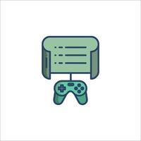 A game controller and a computer screen vector