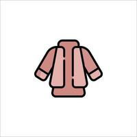 A pink coat icon on a white background vector