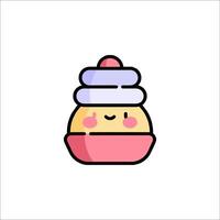 A cute little ice cream cone with a pink top vector