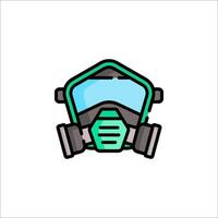 A gas mask icon on a white background vector
