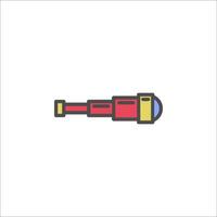 A red and yellow light bulb icon on a white background vector