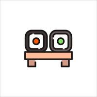 Sushi icon illustration vector