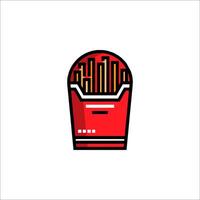 French fries icon illustration vector