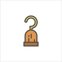Bell icon, line icon, flat design, illustration vector