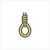 A hanging rope icon on a white background vector