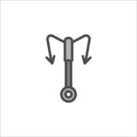 A fishing rod with a hook on it vector
