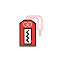 A red and black label with a knife on it vector
