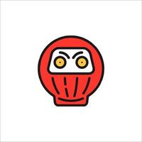 An owl logo with a red face vector