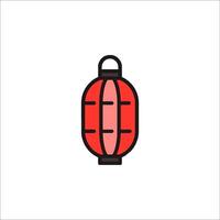 A red lantern icon on a white background vector