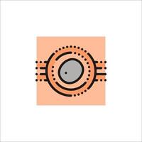 A circle with a dot in the middle on a white background vector