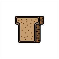 Bread icon in a line style on a white background vector