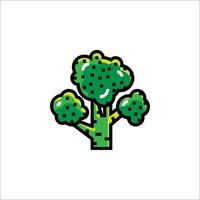 A cartoon broccoli icon on a white background vector