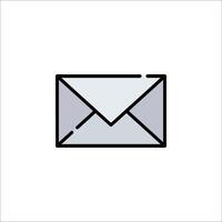 An envelope icon on a white background vector