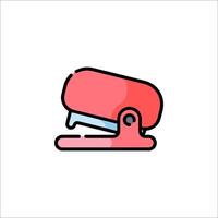 A red stapler icon on a white background vector