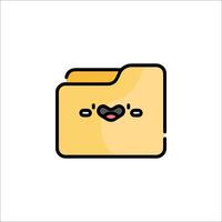 A folder icon with a face and a smile vector