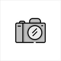 A camera icon on a white background vector