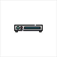 A flat icon of a game console vector