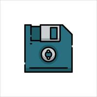 A floppy disk icon on a white background vector