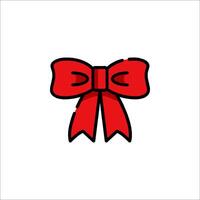 A red bow on a white background vector