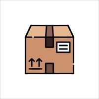 A cardboard box with a box icon vector