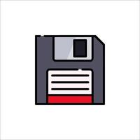 A floppy disk icon on a white background vector