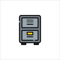 A file cabinet icon on a white background vector