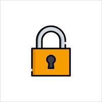 A lock icon with a keyhole vector