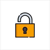 A lock icon with a keyhole vector