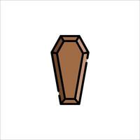 A coffin icon on a white background vector