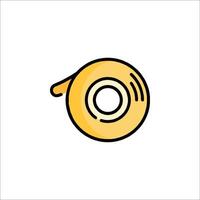 A yellow tape icon on a white background vector