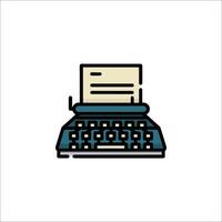 A typewriter icon on a white background vector