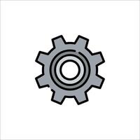 A gear wheel icon on a white background vector