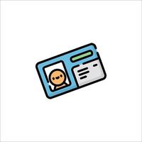 An icon of a person in a passport vector