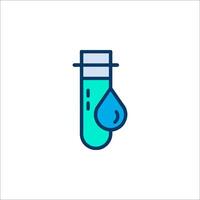 A test tube with a drop of liquid in it vector