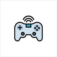 A game controller icon with a wifi symbol vector