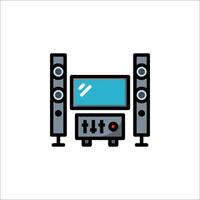 A speaker and a television icon vector