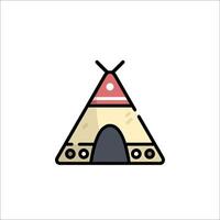 A teepee icon on a white background vector