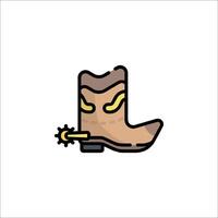 Cowboy boot icon isolated on white background vector