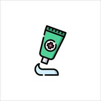 A tube of toothpaste on a white background vector