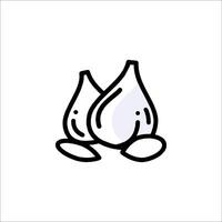 A cartoon onion icon on a white background vector