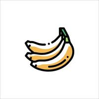 Bananas icon in line style on white background vector