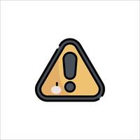 A yellow triangle with an exclamation mark on it vector
